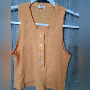 Aerie Orange Sleeveless Tank Top